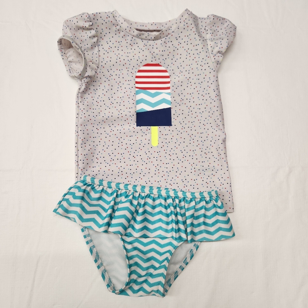 Cat & jack popcicle rash guard swimsuit